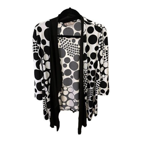 Tanjay waterfall polka dot cardigan open to front sweater, jacket excellent - Picture 1 of 7